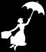 Produktbild Mary Poppins Aufkleber Decal von Supersticki® ohne Hintergrund / Maße in "Inch" | Vinyl Aufkleber Decal von Supersticki® ohne Hintergrund / Maße in "Inch" Sticker for Car Automobile Window Wall Laptop Notebook Etc.... Any Smooth Surface Such As Windows Bumpers |5.5 X 5 In| CCI166