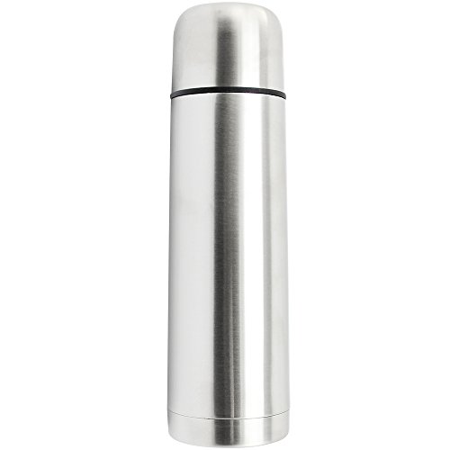 COM-FOUR® Isolierflasche 0,75l aus Edelstahl doppelwandig Einhand-Bedienung (0.75L)
