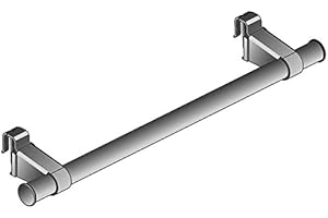 DITAC ekecel Handtuchhalter Flachheizkörper, Weiß, Metall, L=600mm
