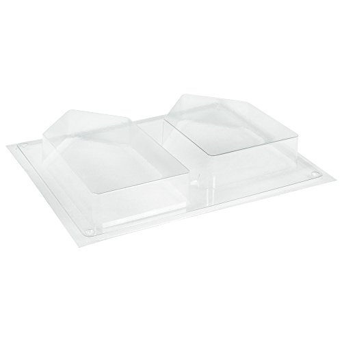 RAYHER 36059000 Gießform: Häuser, 2 Häuser 13,5-16,5cm, Tiefe 3cm, PET, Transparent, 2.97 x 2.1 x 0.4 cm - 2