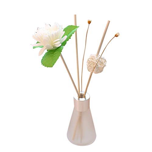 Preisvergleich Produktbild Caerling Aromatherapie Diffusor Rattan Ball Und Blumenschmuck, langlebig, familiengerecht, Hauptdekoration Milchflasche Glas Kein Feuer Aromatherapie Ätherisches Öl Anzug