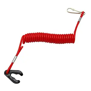 FLAWISH Boat Outboard Engine Kill Stop Switch Safety Tether Cord Lanyard for Yamaha