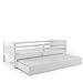 Produktbild Funktionsbett RINO 190x80cm weiß/weiß inkl. Lattenroste + Matratzen