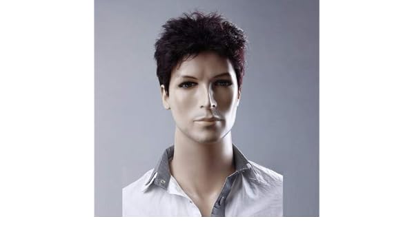 Shrinika Cool Men 100 Kanekalon Straight Synthetic Hair Wig Wine