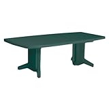 Resistente a los rayos UV Garden Life 4080V Mesa Extensible, Verde, 230x72x90 cm