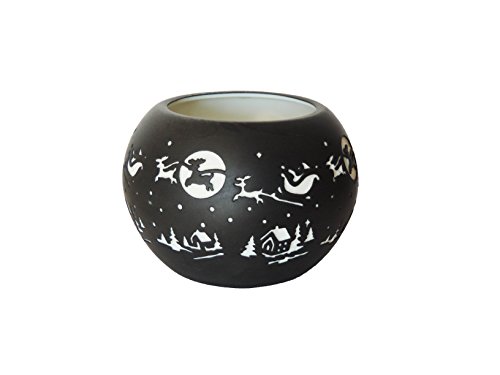Preisvergleich Produktbild Windlichter Elegance Weihnachtsmann mit Rentierschlitten