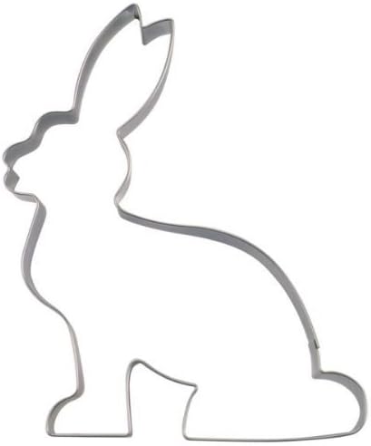 Staedter Sitting Rabbit Cookie Cutter, Silver, 9.5 cm