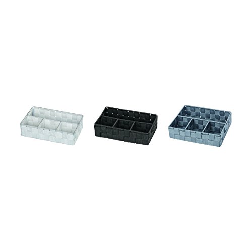 WENKO 21531100 Aufbewahrungskorb Adria Klein Grau – Badorganizer, Polypropylen, 26 x 6.5 x 17 cm, Grau - 3