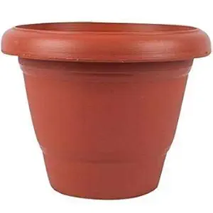 Charu Gold Bharat Sales Corp. 14-inch Garden Balcony Flowering Pot (Brown, Pack of 6) AADB