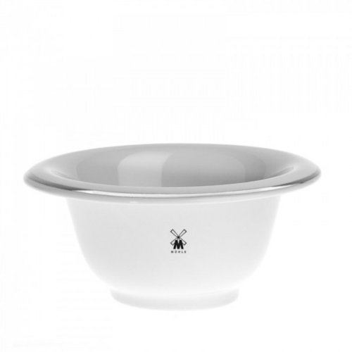 Preisvergleich Produktbild Mühle Rasierschale Porzellan weiß, mit Platinrand