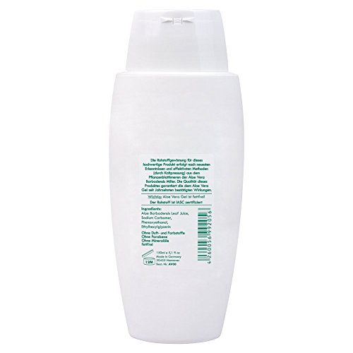 Aloe Vera GEL 99% „ALOE Line“ (150ml) | DERMATOLOGISCH GETESTET | für HAUT & HAAR – IASC zertifizierter Aloe Vera Rohstoff aus kontrolliert biologischem Anbau – QUALITÄT mit uneingeschränkter Zufriedenheitsgarantie – ohne Duft- & Farbstoffe, ohne Parabene, ohne Mineralöle – Made in Germany - 2