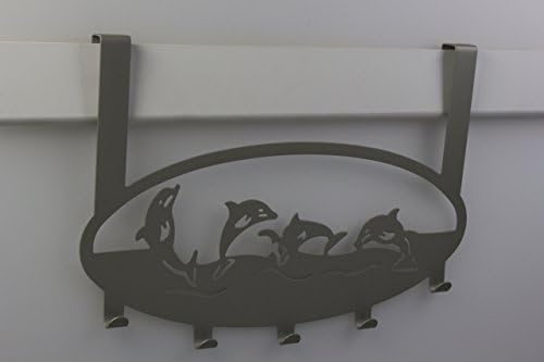 Over-The-Door Hook Rail with 5 Hooks Dolphin Design 350 x 220 mm Metal