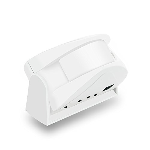 Preisvergleich Produktbild ERAY Mini Türklingel Infrarot drahtlose Alarmsensor, auch als Durchgangsmelder oder Eintrittsmelder, Willkommen Gast Home Motion Sensor mit 15 verschiedene Sounds für Wahl, Geschäft, Hotel, Haus, Weiß