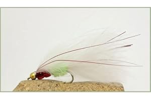 TROUTFLIES UK LURE FLIES 12 pack of Red Beaded Red Flash Cats Whisker Lures Fishing Flies. Size 10