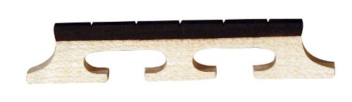 Banjo Bridge Ebony Inlay Slotted 5 String 5/8 inch high