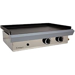 Simogas Plancha gaz Sol-60 Plaque Acier 60 cm 6-8 Personnes, INOX