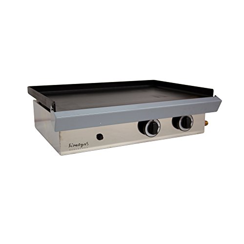 Simogas Plancha gaz Sol-60 Plaque Acier 60 cm 6-8 Personnes, INOX