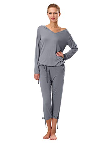 Preisvergleich Produktbild Raikou Damen Jersey Freizeitanzug / Schlafanzug 36 / 38Grau