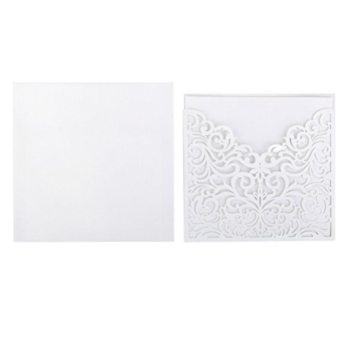 LUOEM Hochzeitskarten Einladungenskarten mit Umschläge Europäischen Stil