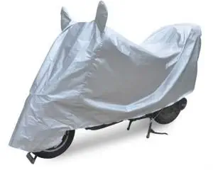 Universal Body Cover with Mirror Pocket for Bike (Silver)