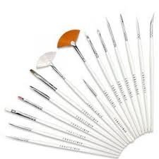 16 Pcs Acrylic Nail Art Design Painting Pen Brush Set + 100 Lint Free Nail Wipes by Boolavard® TM