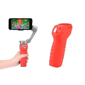 GetZget Om 4 Grip Cover Silicone Compatible with DJI Osmo 3 and DJI Om4 Accessories Anti Slip Handel Grip Silicone Cover (Red)
