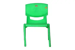 Prima Baby Plastic Chair 120 Strong Durable and Comfortable with Backrest for | Kids | Study | Play for Home/School/Dining for 2 to 6 Years Age, Green Color