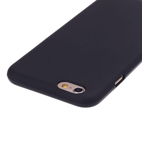 Amcool für iPhone 6/6S (4.7“), Schwarz Gummi TPU Weich Hülse Hülle+ Tasche - 5
