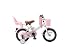Produktbild Kinderfahrrad Mädchen Popal Little Miss 12 Zoll mit Rücktrittbremse, Stützräder Korbe vorne, Puppensitz und Klingel Weiß 95% Zusammengebaut