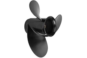 QICLEAR Quickcruiser Aluminum Outboard Propeller fit Mercury Engines 9.9-15HP 48-828156A12 9 x 9 Pitch RH(8 Spline Tooth)