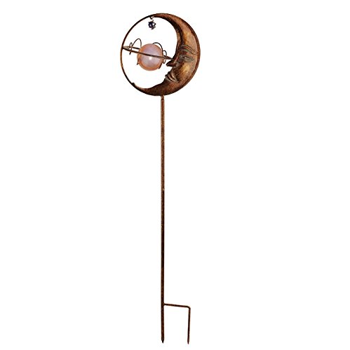 LED Solarspieß Mond | Höhe 127cm | Solarleuchte + Gratis LED Taschenlampe - 3