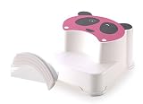 Reizendes Panda Muster Kinder Doppelt Stufenhocker | Fußböden für Jungen und Mädchen Bad WC Training | Anti-Slip Kinder Fuß Hocker - 2