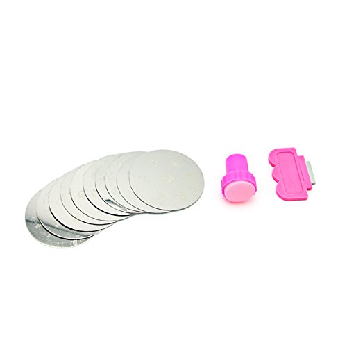 Goliton® Nail art image plates set 10 image plates+ 1PCS stamp+1PCS scrape