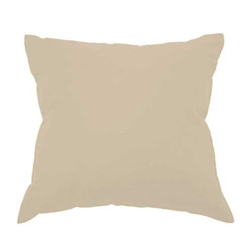 Qooltex Kissenbezug 100% Baumwolle Kissenbezüge Kissenhülle Kissen Hülle Bezug Bezüge in verschiedene Größen 40x40 50x50 60x60 80x80 cm 22 Farben 11 Größen TOP Beige 60 x 60 cm