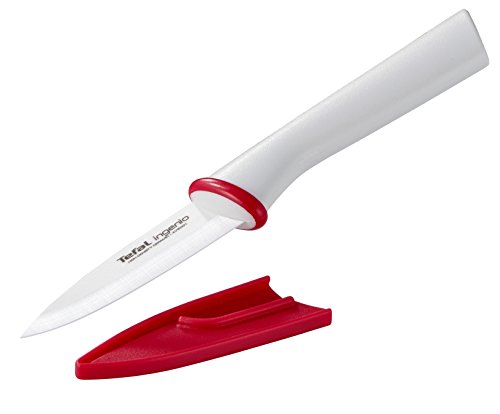 Tefal K15303 Ingenio Keramik Obst- und Gemüsemesser 8 cm, weiß