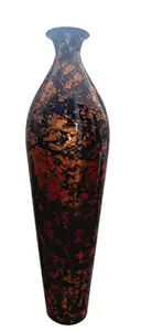Bright Gifts Crafts Decor Metal Flower Vase (26 X 7 Inches,( Black )