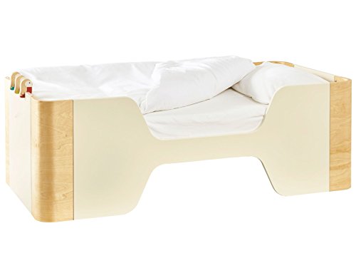 HelloHome POD Toddler Bed with Wooden Bird Toys , White