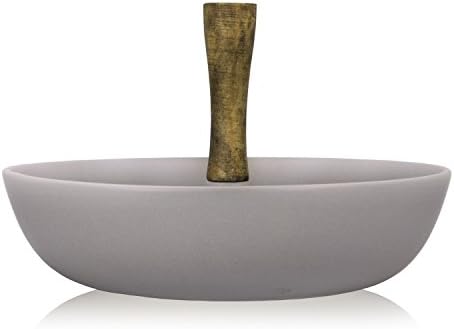 Gotbit Patera/Wood 20 cm Ceramic Grey Fruit Basket Bowl