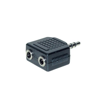 TPFNet Premium Stereo Klinkenstecker - Kabelverteiler - Y-Adapter Adapter - Klinkenstecker mit 2 Buchsen, Stecker und Buchsen vergoldet