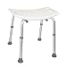 Produktbild Duschhocker mit Sicherheitsgriffen - rechteckige Form - höhenverstellbar - weiß - aus Aluminium und Kunststoff - bis 120 kg belastbar