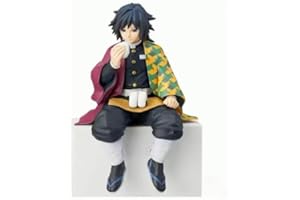 Skynomad Anime Demon Slayer Sitting - Kamado Tanjirou Nezuko Inosuke Zenitsu Rengoku - Model Collection for Demon Slayer Kimetsu No Yaiba Anime Fans (Giyu Tomioka)