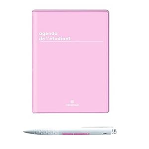 Lot Agenda de L'étudiant 2018-2019 Boreal d'Oberthur 1 Jour par page Rose + 1 Stylo Blumie Shop