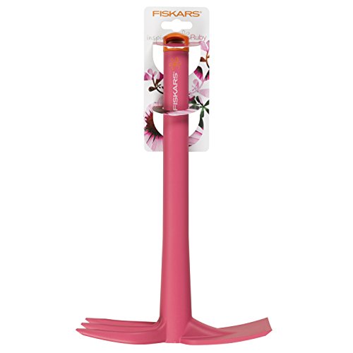 Fiskars Kombihacke, Länge 32 cm, Glasfaserverstärkter Kunststoff, Pink/Orange, Inspiration, Ruby, 1003671 - 3