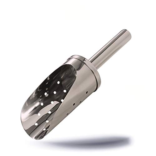 Kerafactum Eisschaufel Laser gelocht Edelstahl EIS Schaufel für Eiswürfel Eiswürfeldosierer Ice Scoop crashice Cocktail Zubehör kühle Drinks