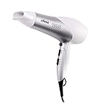 Gran potencia: 2300 W Ufesa SC8316 - Secador de pelo, 2300 W, selector de temperatura y velocidad, concentrador y difusor, color gris y blanco