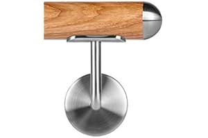 COSCH EDELSTAHL Main courante en bois de chêne 90 cm avec 2 supports d'escalier en bois