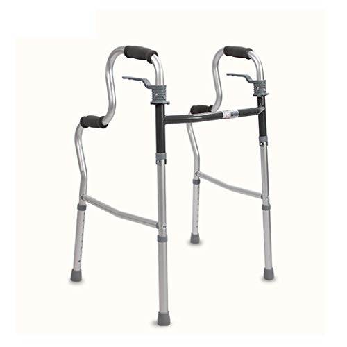 Walker ERERDIAN- Plegable Ligero Sin Ruedas Andador para Ancianos Cuatro Pies Altura Ajustable 80-100cm