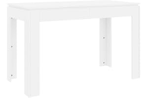 vidaXL Tavolo da Pranzo Minimalista Elegante Moderno Robusto Mobili per Interni Arredi Casa Cucina Bianco 120x60x76 cm in Multistrato