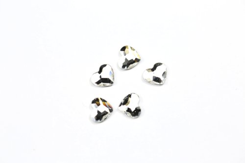 Swarovski Crystals Heart Flat Back Article 2808 - Small Pack-Crystal Clear-6Mm-5