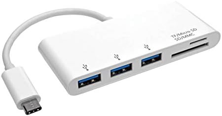 Tripp Lite U460-003-3AM USB-C (Type-C) Portable Hub/Adapter, 3 USB-A Ports and Memory Card Reader, USB 3.1 Gen 1, Thunderbolt 3 Compatible